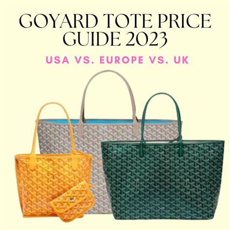 goyard bag price ebay|goyard 2023 price list.